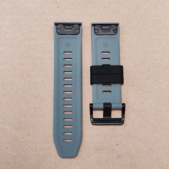 Ремешок силиконовый двухцветный 26 мм для Garmin Fenix 7x/6x/5x/5x plus/3, Descent, Tactix, Enduro, D2,  Instinct 2X