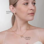 Серьги «Крылья Ники» с английским замком из красного золота