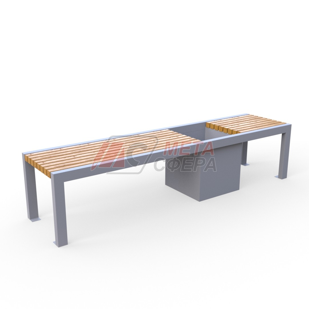 Лавка Бонжур 3 со средней цветочницей