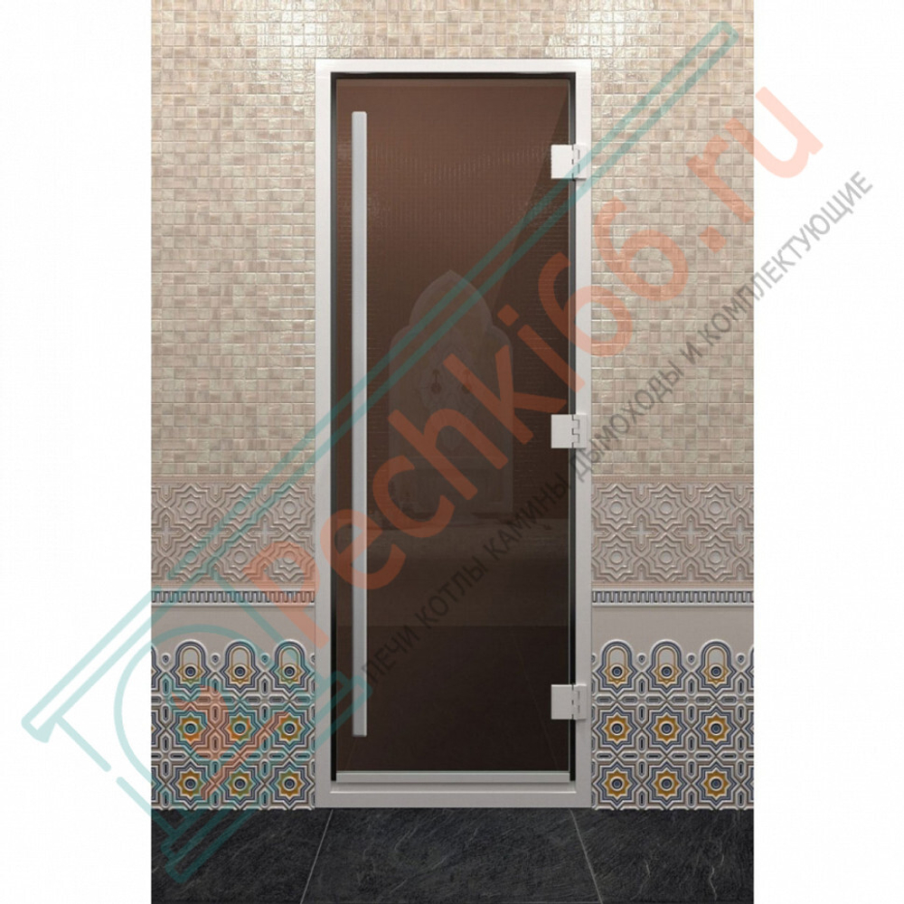 Стеклянная дверь DoorWood «Хамам Престиж Бронза» 210х80 см в Кирове