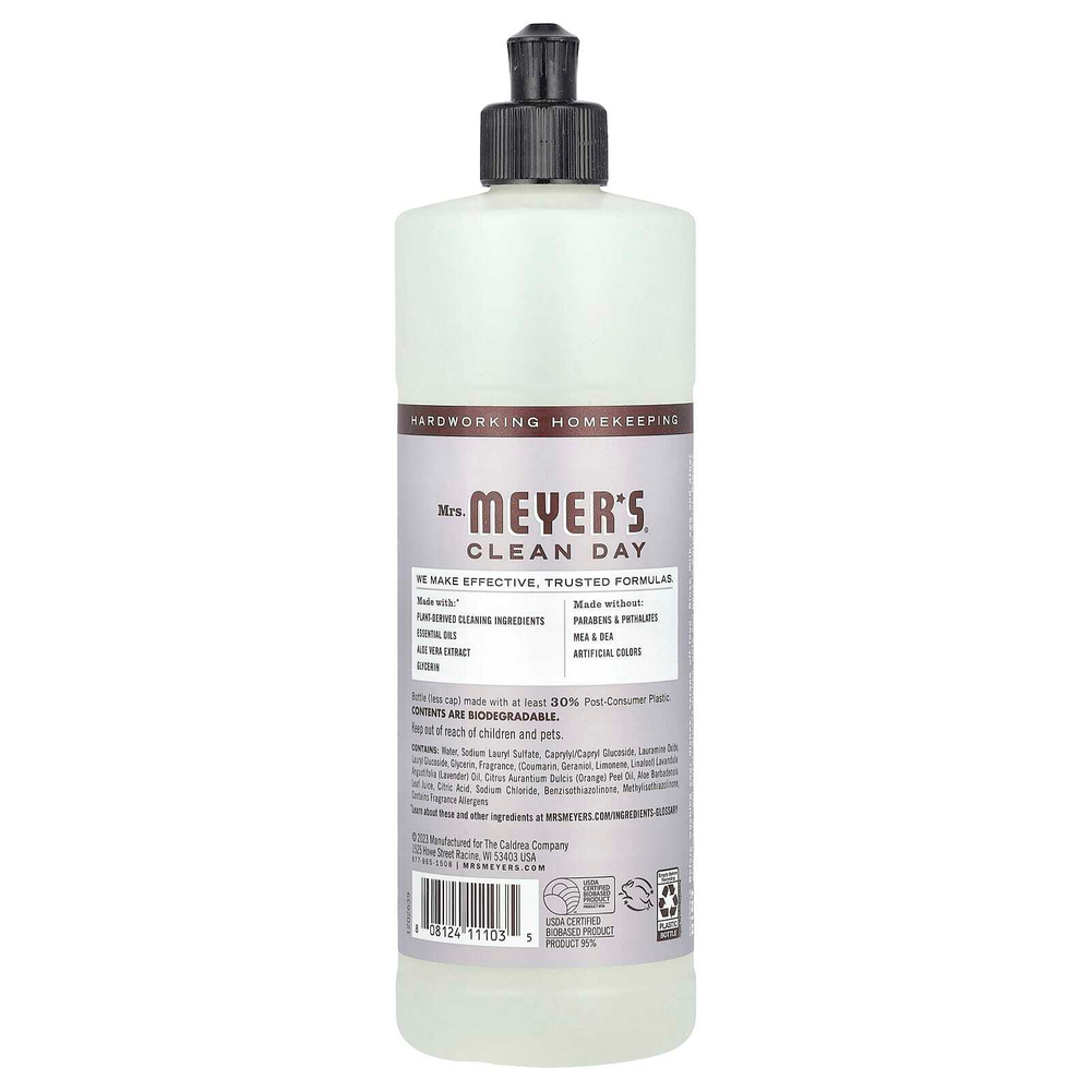 Mrs. Meyers Clean Day, средство для мытья посуды, лаванда, 473 мл (16 жидк. унций)