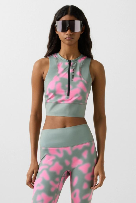 Топ BOGNER FIRE+ICE CELESTE в зелено-розовом цвете