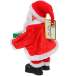 Дед Мороз музыкальный 30 см в красной шубе с подарком, микс (работает от 3*АА - в комплект не входят)