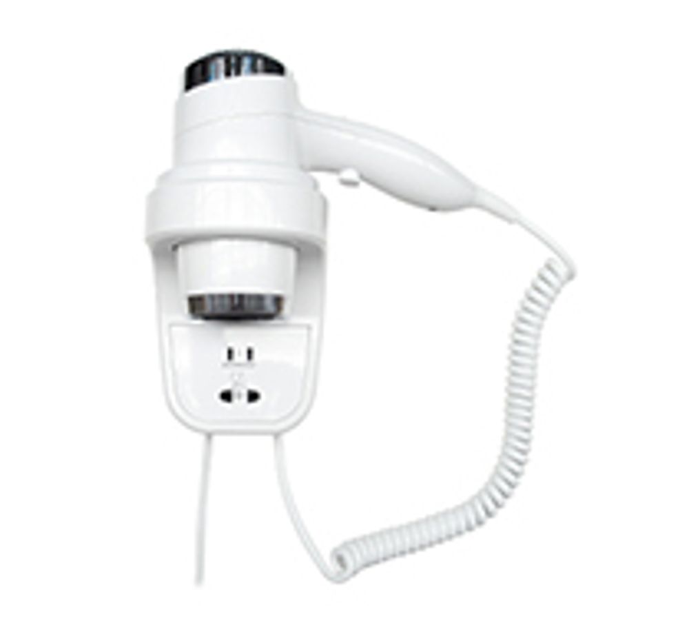 Фен настенный 2200 W ABS HOTEL LINE 02012.W белый