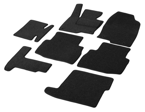 Коврики текстильные в салон автомобиля AutoFlex Business для Mazda CX-9 II поколение 2016-н.в., графит, с крепежом, 7 частей, 5380301