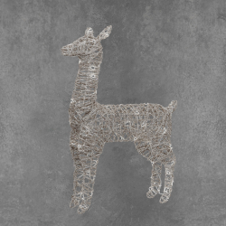 Олень с лампами серебро белый свет 70 LED Luca Lighting