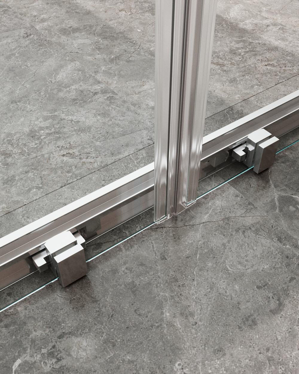 Дверь в проём Cezares MOLVENO-BF-2-170-C-CR-IV, 170х195, профиль хром, стекло прозрачное