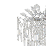 Люстра на штанге 8x40Вт E14, металл/хрусталь, хром/прозрачный