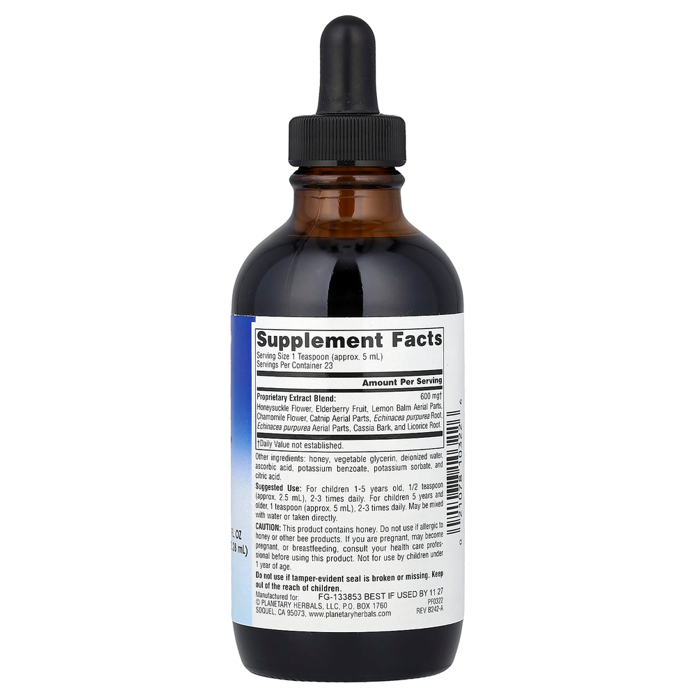 Planetary Herbals, Well Child™, травяной сироп из эхинацеи и бузины, 118,28 мл (4 жидк. унции)