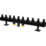 Коллектор котельной разводки STOUT DN32 - 2" на 5 контуров 2" (черная сталь)