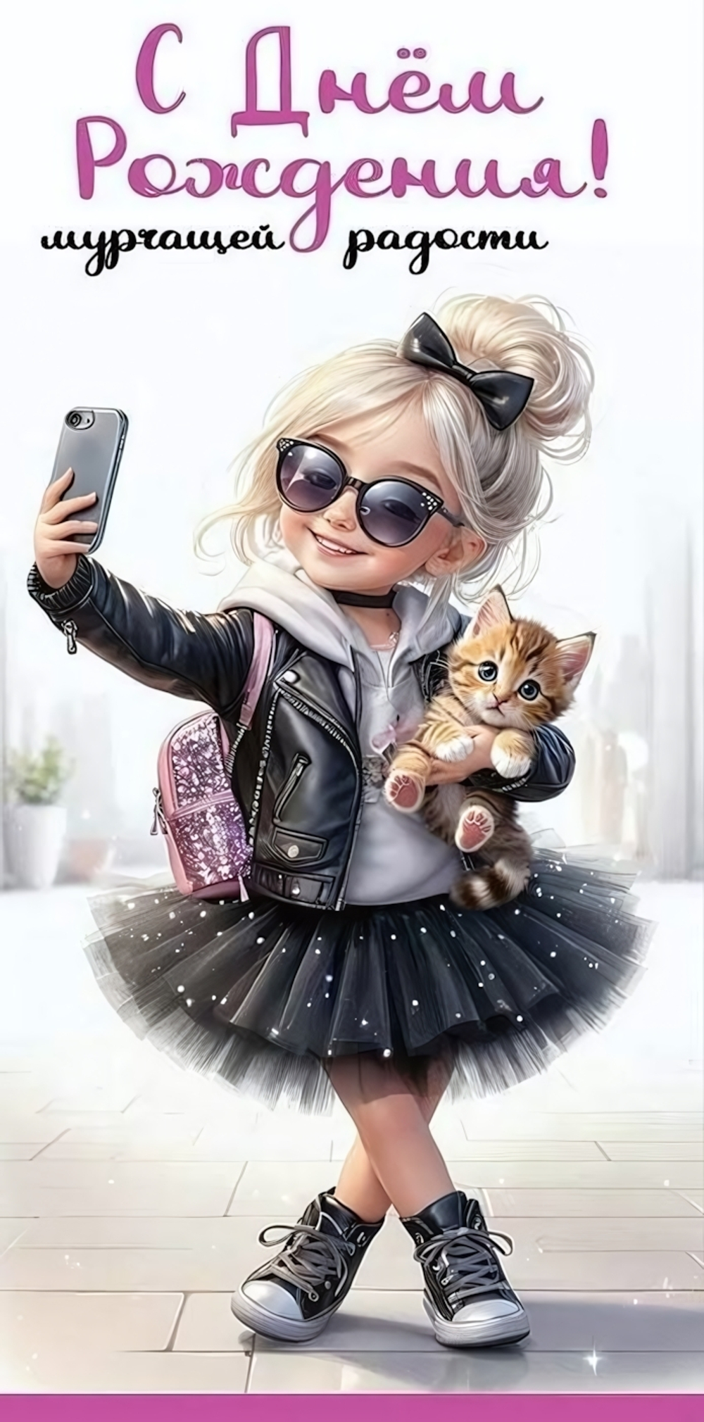 Конверт для денег "С Днём рождения! Мурчащей радости" (Праздник)