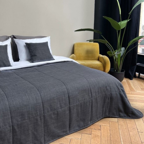 Покрывало Бохо 215х240 | серый