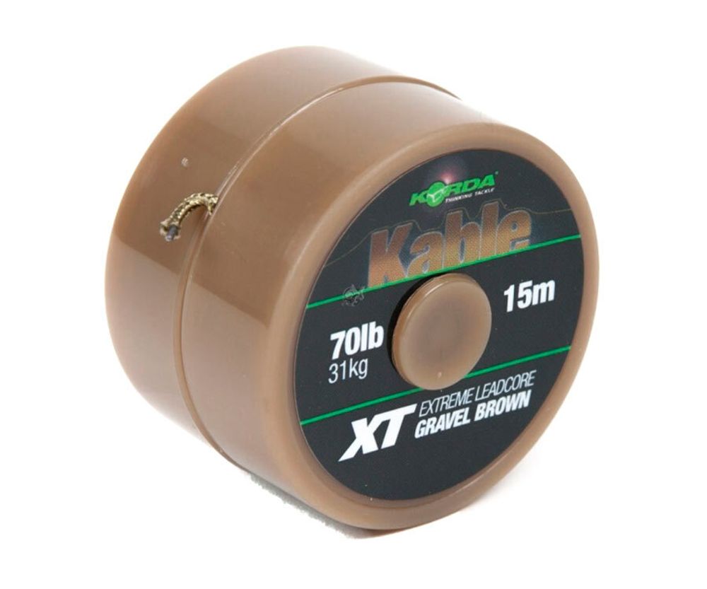 KORDA Лидкор Kable XT Extreme Leadcore 15м 70lb Brown