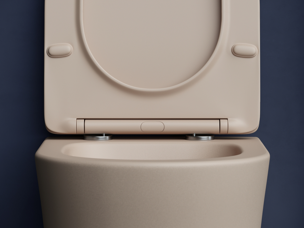 Комплект подвесной безободковый унитаз Ceramica Nova Balearica CN6000MC капучино матовый с сиденьем микролифт + инсталляция Geberit Duofix 458.124.21.5 с кнопкой, хром глянцевый