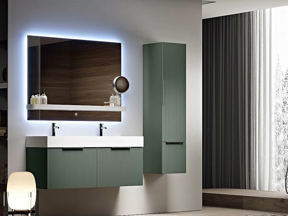 Тумба с раковиной Cezares Premium Plisse 121х45 Grigio nuvola