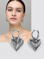 Cерьги "Ribbing Love" Silver