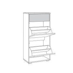 Куба Комод 13.114 N Дуб сонома, Белый премиум