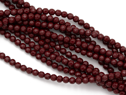 Нить бусин из гематита "Спелая вишня" 4мм, огранка