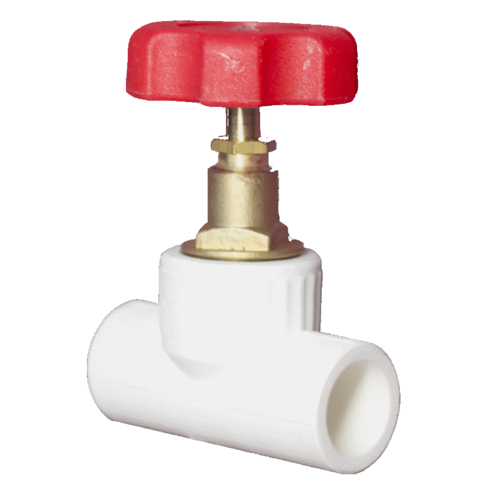 Клапан (вентиль) PP-R запорный белый внутренняя пайка Дн 25х90гр VALFEX 10146025
