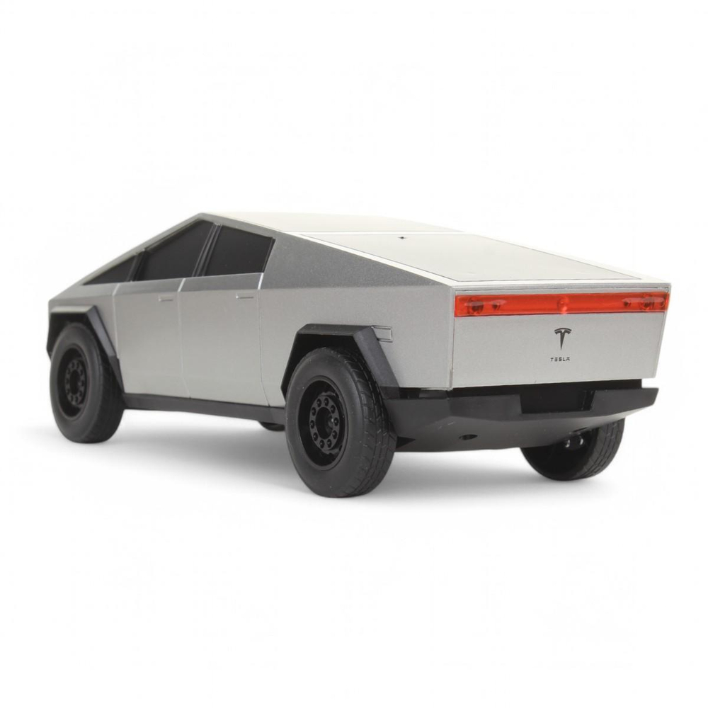 Модель пласт на РУ "Tesla Cybertruck" 24,5см, свет, серебристый, аккум. коробка ELPICK-24L-GY (Техно