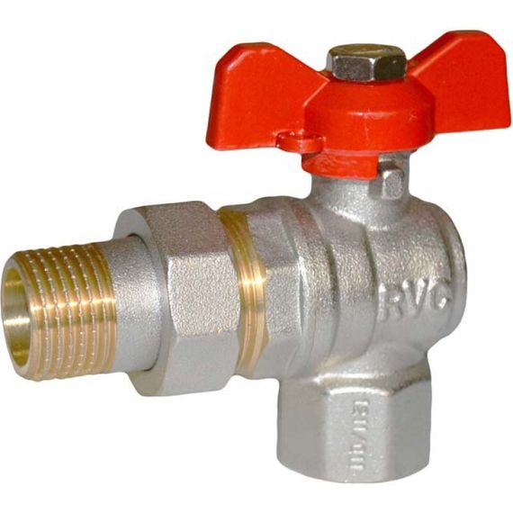 Кран шаровый со сгоном I-TECH Н-В 3/4&quot; угловой бабочка FM стандартнопроходной 24516
