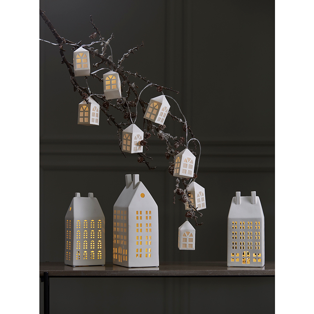 Домик из фарфора с подсветкой 21.6см Tkano New Year Essential Aalborg