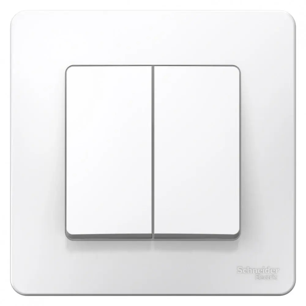 BLANCA С/У 2-клавишный ВЫКЛЮЧАТЕЛЬ (сх.5), 6А, 250В, БЕЛЫЙ