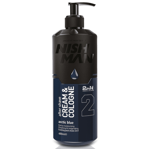 NISHMAN 02 AFTERSHAVE CREAM COLOGNE 2IN1 ARCTIC BLUE - Крем после бритья 200 МЛ