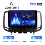 Teyes CC2 Plus 9"для Infiniti G 2006-2014