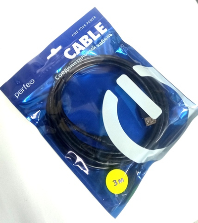Удлинитель USB 2.0(AM) x USB(AF) -3.0m. Perfeo U4504