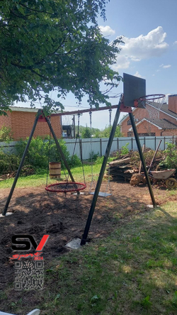 Монтаж уличных качелей Sv Sport