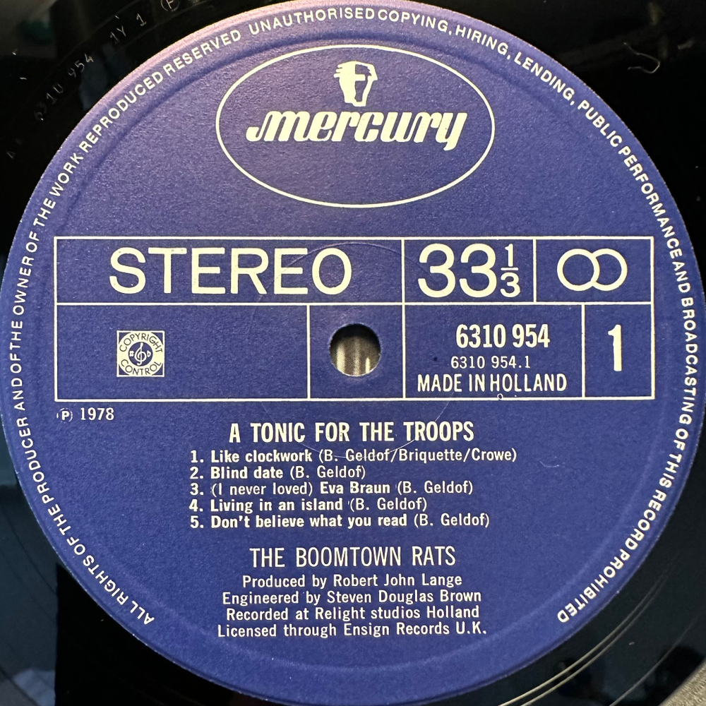 The Boomtown Rats - A Tonic For The Troops (Голландия 1978г.)