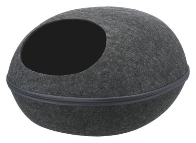 Лежак-пещера Liva, фетр, 40 × 24 × 47 cм, антрацит, Trixie