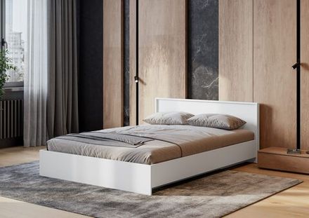 Кровать Берген КР-140 (белое дерево) без основания, ЛДСП, Интерьер Центр г.Пенза