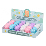 Точилка Basir, одинарная, серия "Мишка", 4 цвета корпуса, 4.5*2.8 см