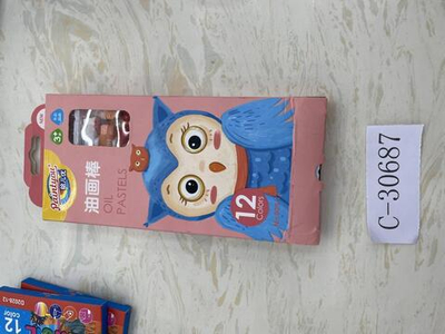 Масляная пастель, 12 цветов, в коробке с подложкой из коррекса, С-30687