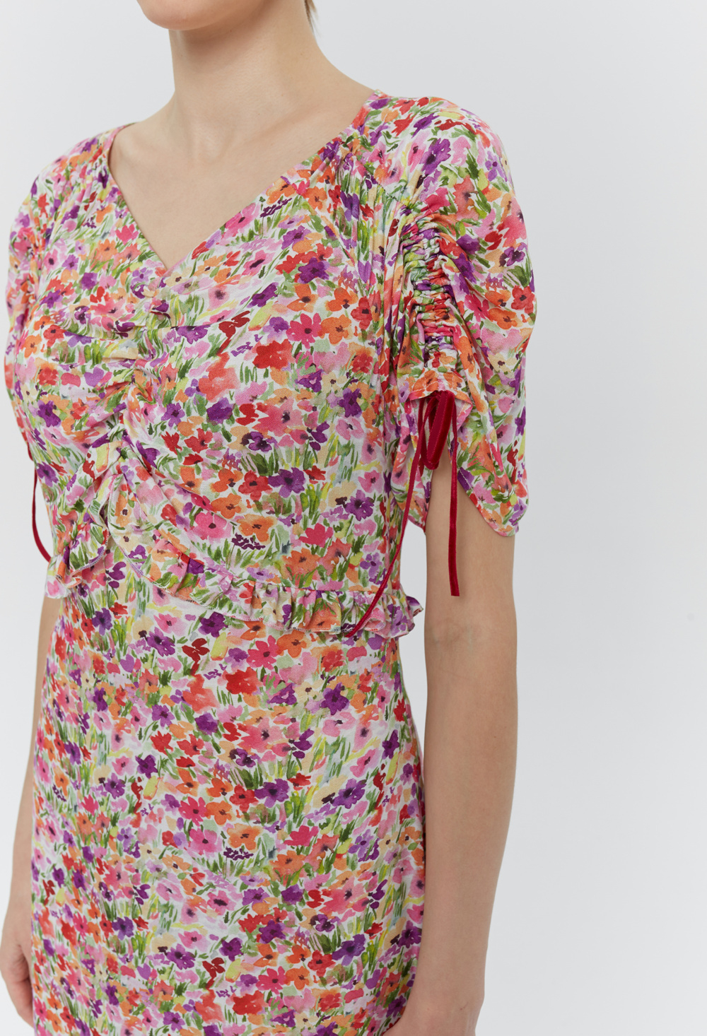 Платье «Цветник», разноцветный