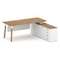 Fresco Стол руководителя FR.SR-20 (R) Дуб Светлый/Белый Бриллиант UM/Металл Белый/Нерж. Сталь 2000*1