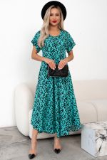 Платье Магия лета (бирюза/черный)-54р-р Р11-867/34 Nikol