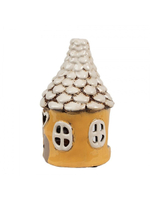 Подсвечник "Домик трулле" желтый Ø 11x17 см