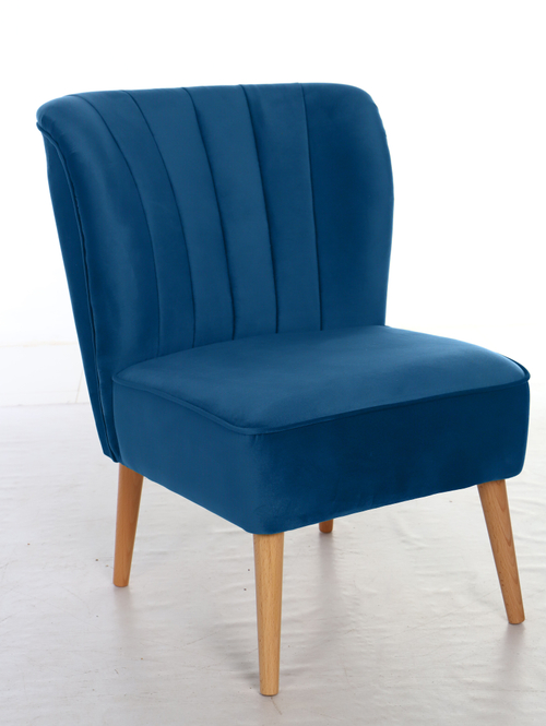 Кресло "Donatello" антивандальный велюр синий/натурал