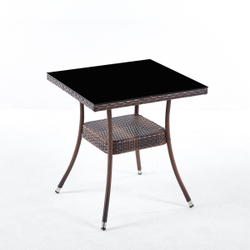 Комплект мебели из искусственного ротанга Вайнхейвен 80х80 + 4 кресла Милан Dark Brown