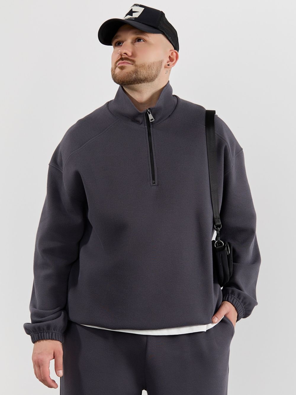 Толстовка мужская Интер-1 Виотекс ГРАФИТОВЫЙ