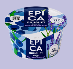 ЙОГУРТ EPICA BOUQUET ГОЛУБИКА-ЛАВАНДА 4.8% 130ГР