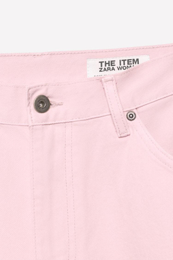 ZARA ШОРТЫ С ЗАЩИПАМИ — THE ITEM ZARA WOMAN, РОЗОВЫЙ