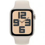 Apple Watch SE, 44мм, из алюминия цвета «сияющая звезда», спортивный ремешок (2023)