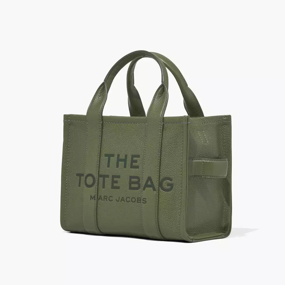 СУМКА MARC JACOBS THE LEATHER SMALL TOTE BAG BRONZE GREEN