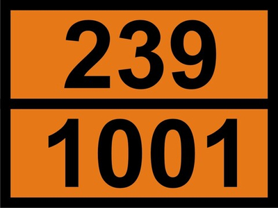 Наклейка "Ацетилен 239 / 1001" ДОПОГ