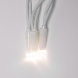 ULD-B3010-200-TWK WARMWHITE IP67 Бахрома светодиодная с эффектом мерцания. 3м. Соединяемая. 200 светодиодов. Теплый белый свет. Провод белый. TM Uniel.