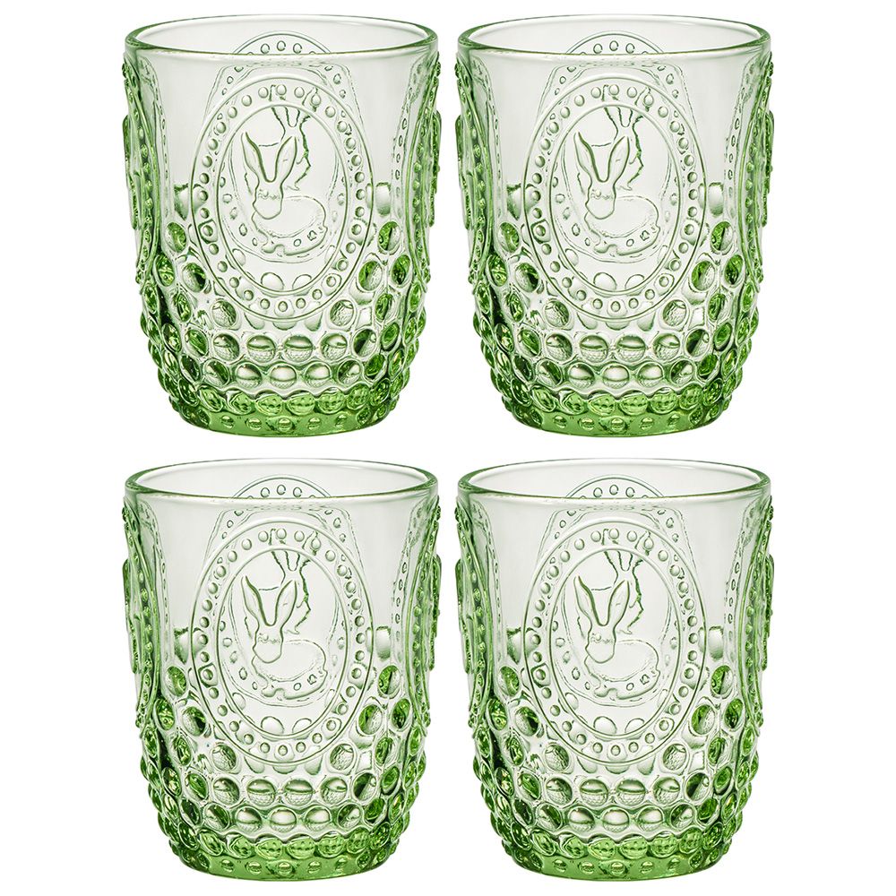 НАБОР СТАКАНОВ ДЛЯ ВОДЫ/СОКА "SUNDAY" GREEN 4ШТ/280 МЛ